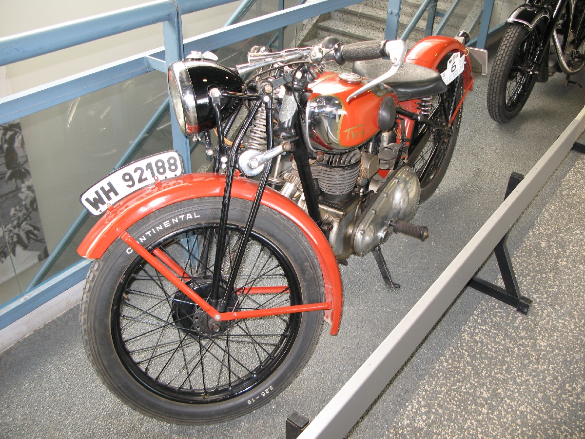 Motorcycle TRIUMPH. Riga Motor Museum.