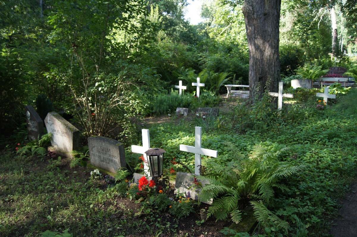 Wooden crosses. Alatskivi cemetery.