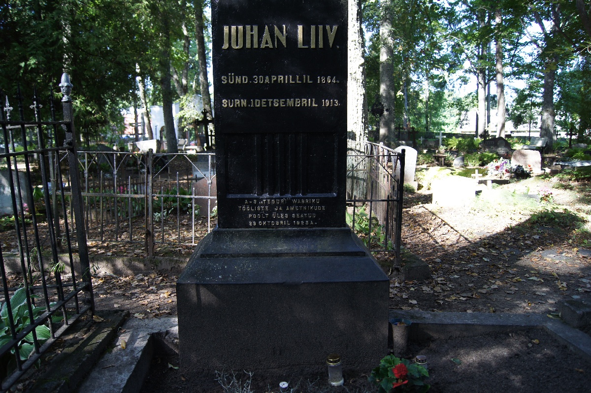 Kõrgeim kivi. Juhan Liiv. Alatskivi kalmistu.