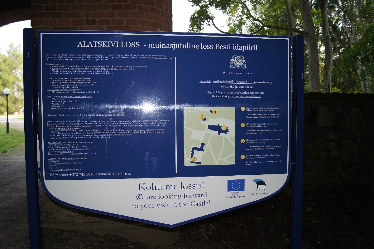 Information plate. Alatskivi Castle.