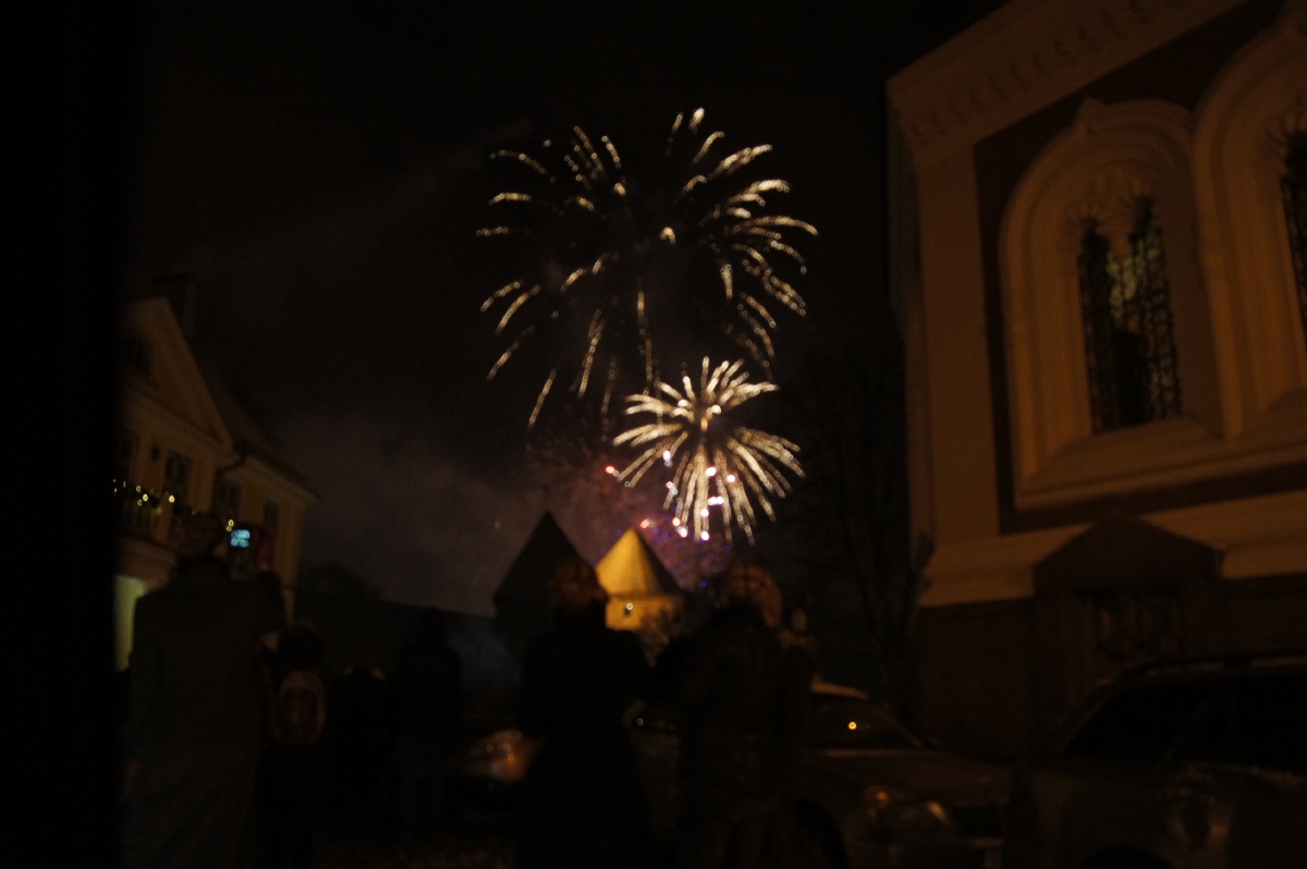 Салют. Новый год 2012, Таллинн, старый город.