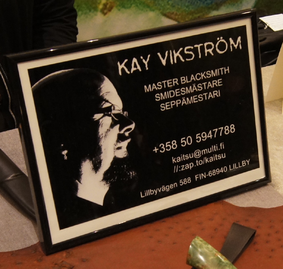 Kay Vikström. Helsinki Knife Show 2012.