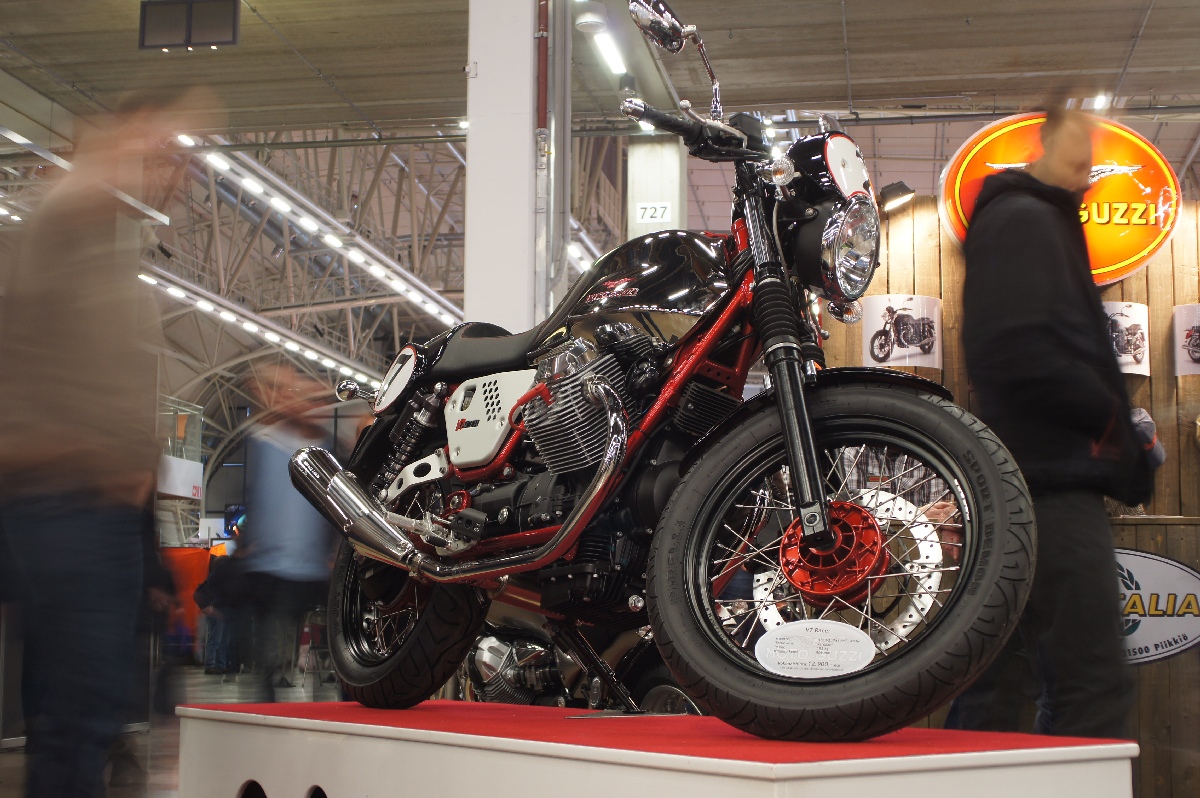 Moto Guzzi V7 Racer. MP 12 Motorcycle Show.