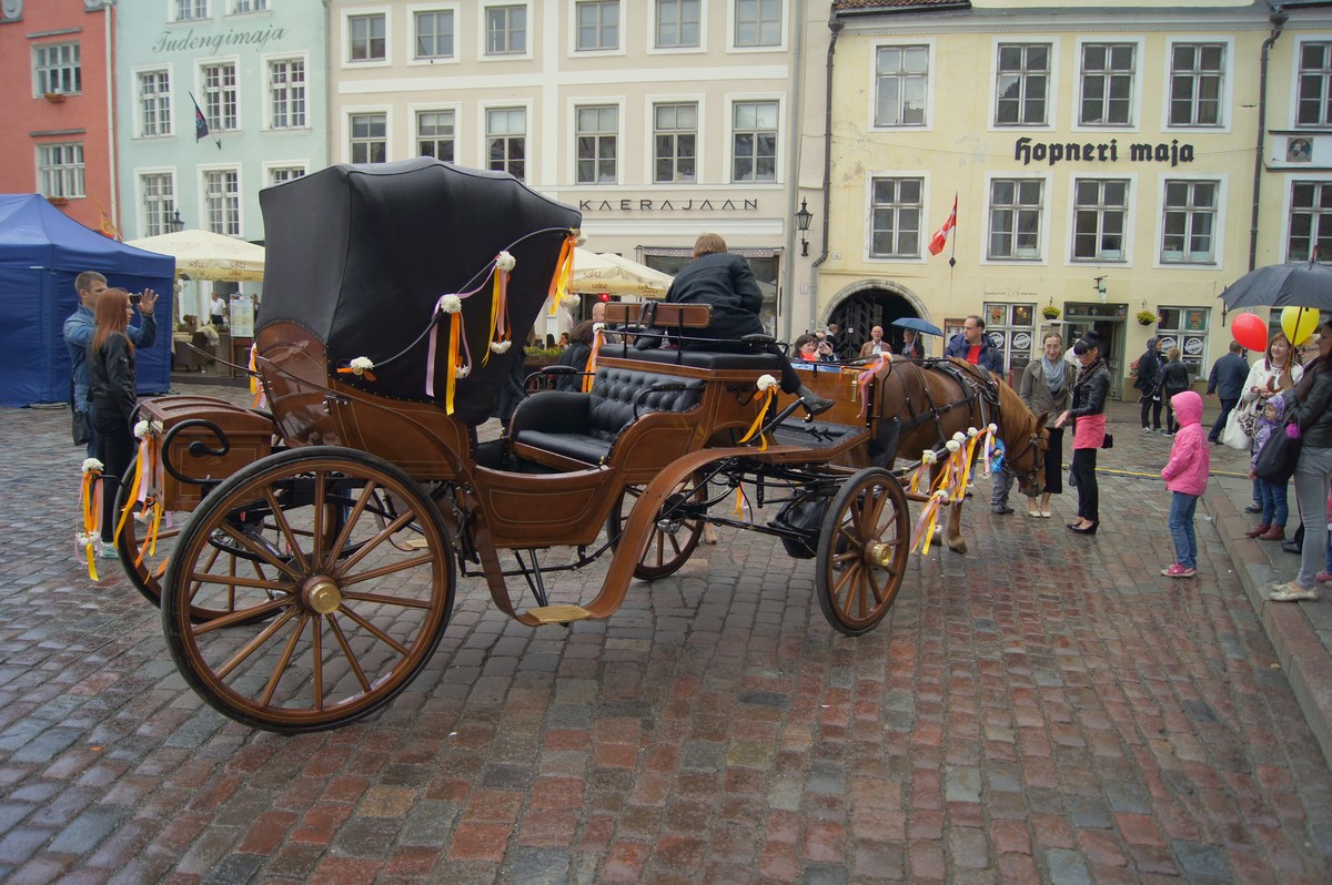 Лошадь и повозка. Таллинн, дни старого города.