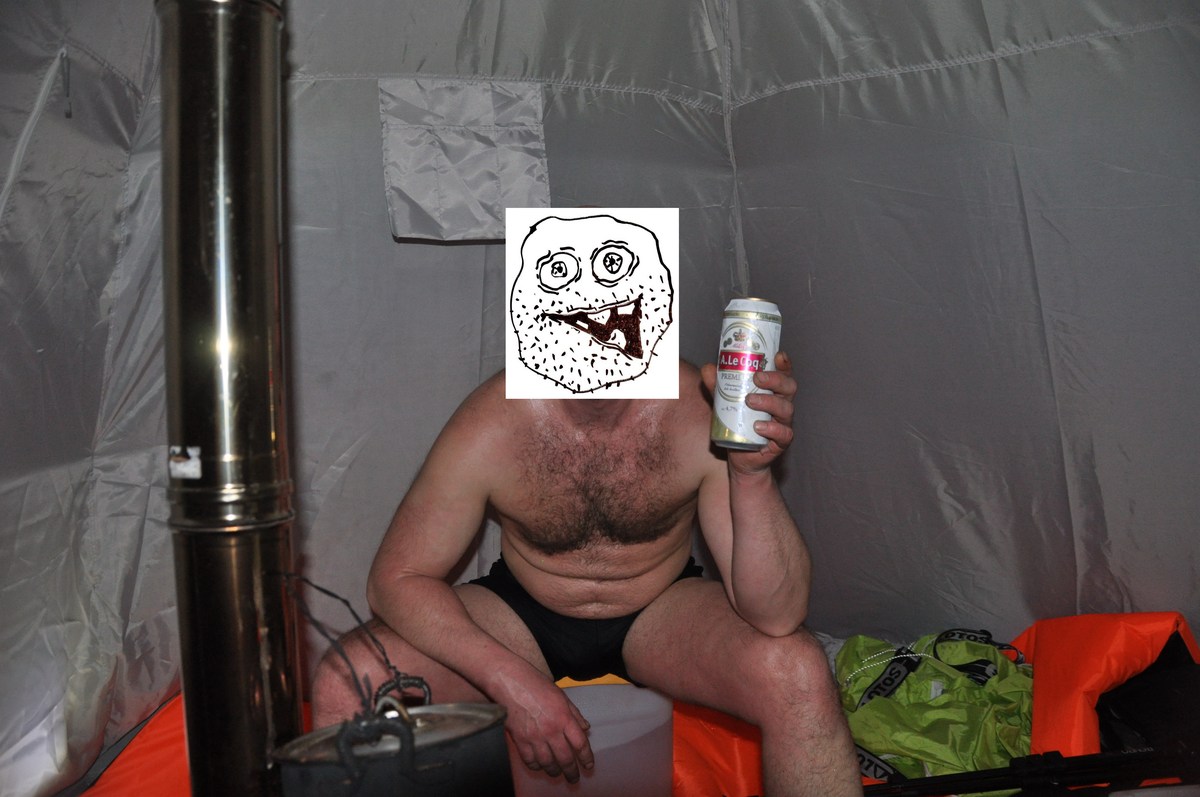 Палатка-баня LOTOS 5 Heat Valve. Новый год на природе, Палдиски.