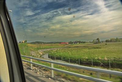 Норвегия. Вид из окна машины.