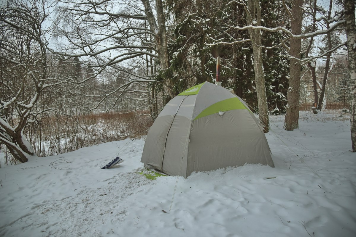 Палатка-баня LOTOS 5 Heat Valve. Зимний пикник в Оанду.