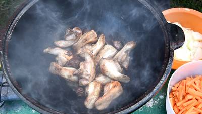 Делаем плов без костра. 