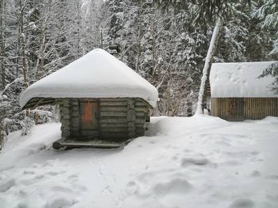 Эстония. Лесной дом Вялламяе и пикниковое место. Эстония. Лесной дом Вялламяе и пикниковое место.
